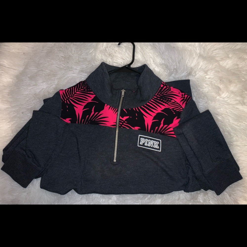 Pink dark grey active sweater size M